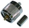 UHF male PL259, crimp connector for MIL-SPEC RG58 coaxial cable - Image 1